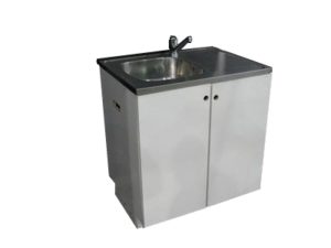BENCH WITH WORKTOP AND SINK IN STAINLESS STEEL - COLD WATER